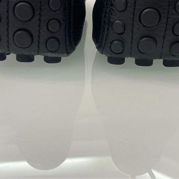 Gucci Damo Horsebit Web Silver Ribbon Black Leather Mens Loafer Shoes Size 9 US - Picture 9 of 9